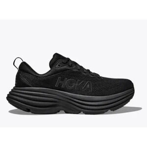 HOKA Womens Size 9 Black Running Shoes Bondi 8 Athletic Sneakers P1-3